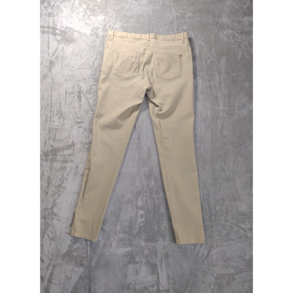H&M Women’s Skinny Jeans Lot Of 2 Stretchy Green Beige Pants Mid Rise Size 10 - Picture 3 of 15